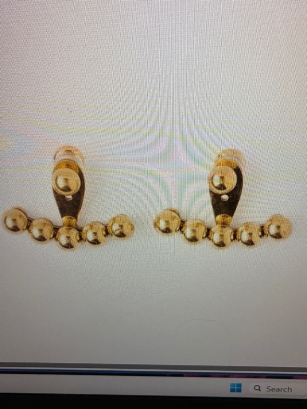 Plunder design, Cheryl gold ball studs with ear jackets
